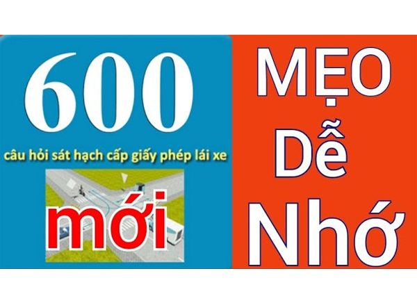 Mẹo 600 câu thi lý thuyết xe ô tô